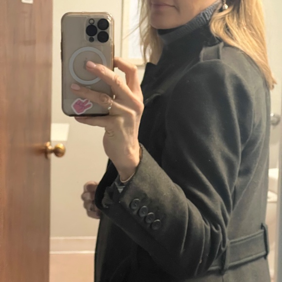 Banana Republic Olive Wool Military Trench -size M - Picture 14 of 16